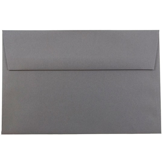 JAM Paper 5.75" x 8.75" Dark Gray Premium Invitation Envelopes